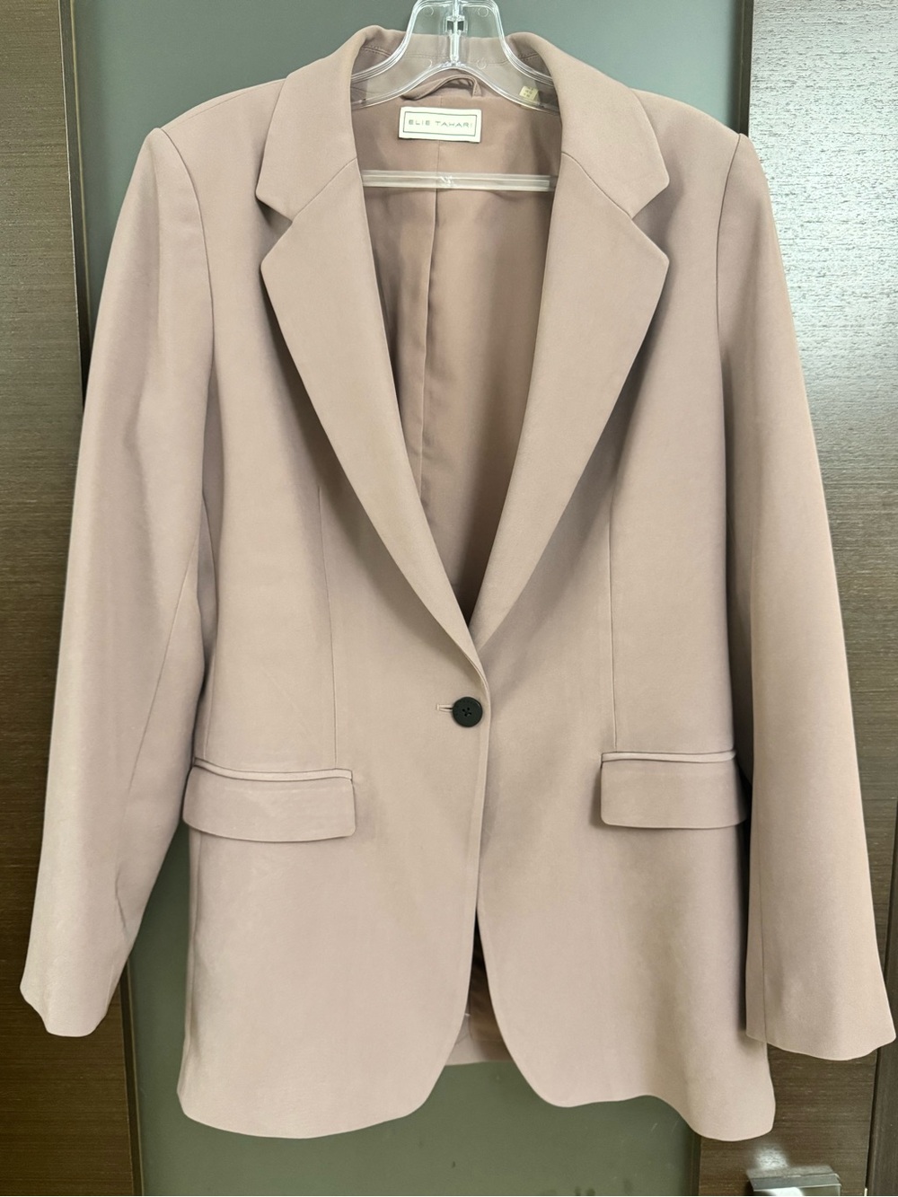 Elie Tahari Dusty Blush Single-Button Blazer